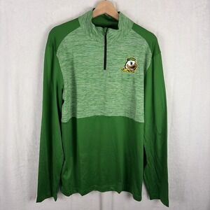 Oregon Ducks‎ Longsleeve Quarter Zip Pullover Lightweight Green Sz Large NWT